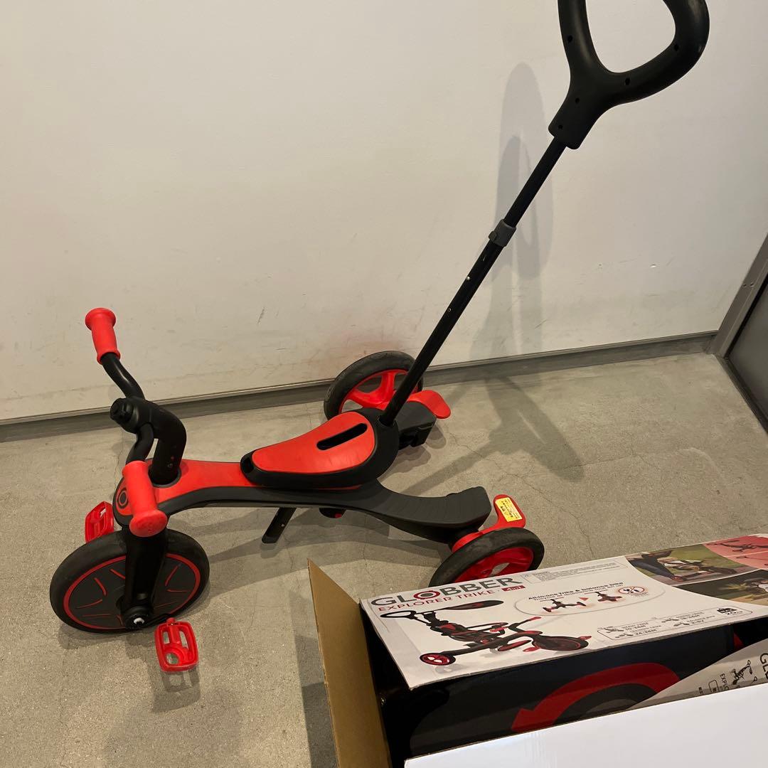 GLOBBERエクスプローラトライク4in1　シェード付き　赤