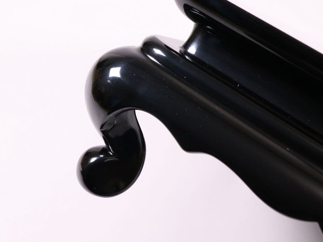 輪島塗 若島量平 青貝梨子地 花台 57×36cm 共箱 木製 平卓【MB62】