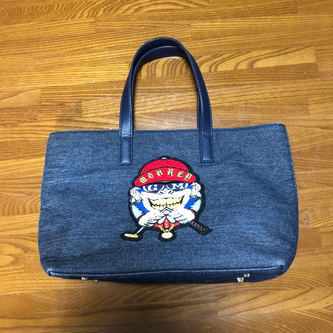 超オシャレ [GOLF MONKEY] ラウンドトートバッグ (デニム調)
