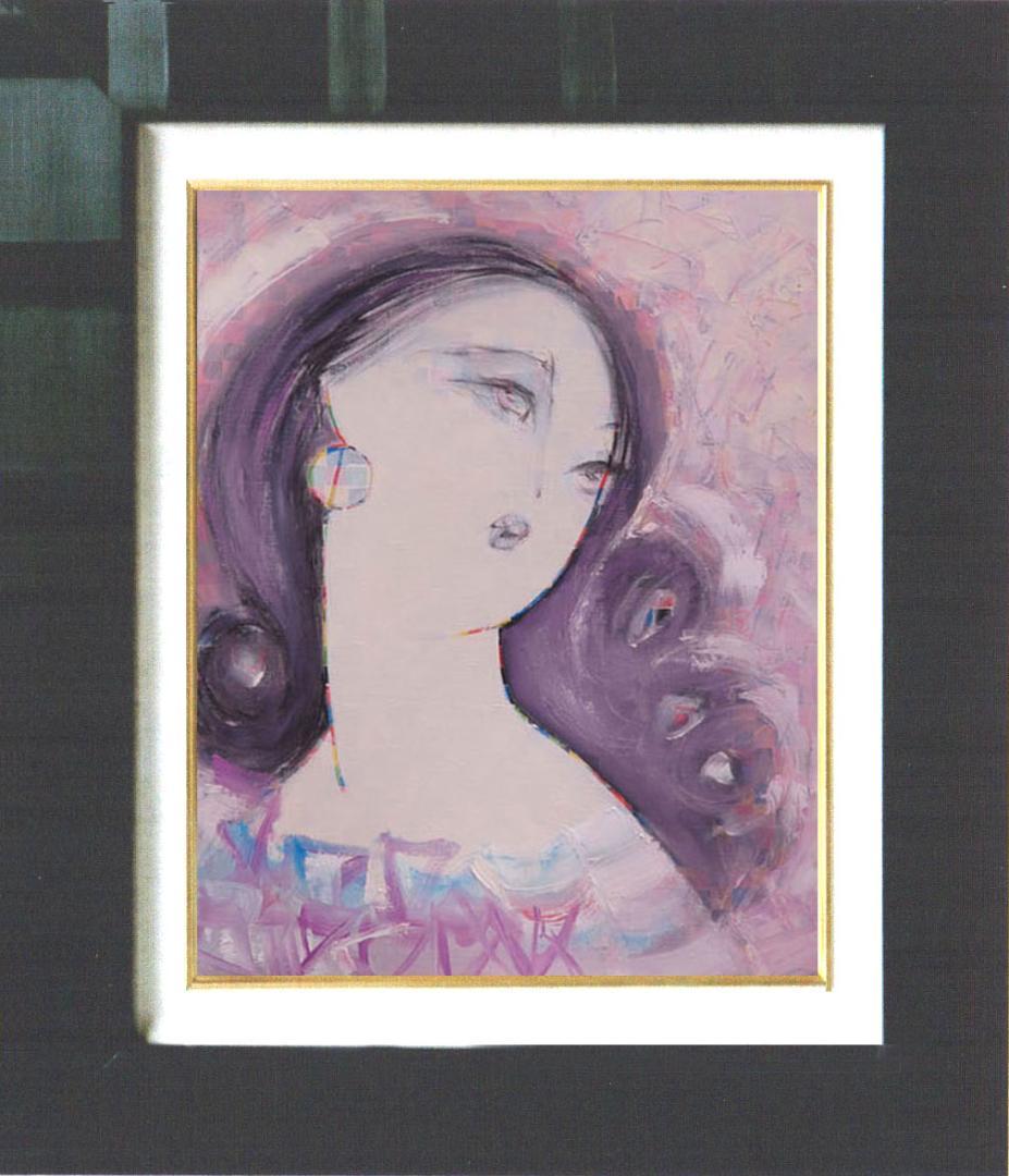 油絵 菅家令子 絵 絵画 インテリア F6-082111 人物 女性
