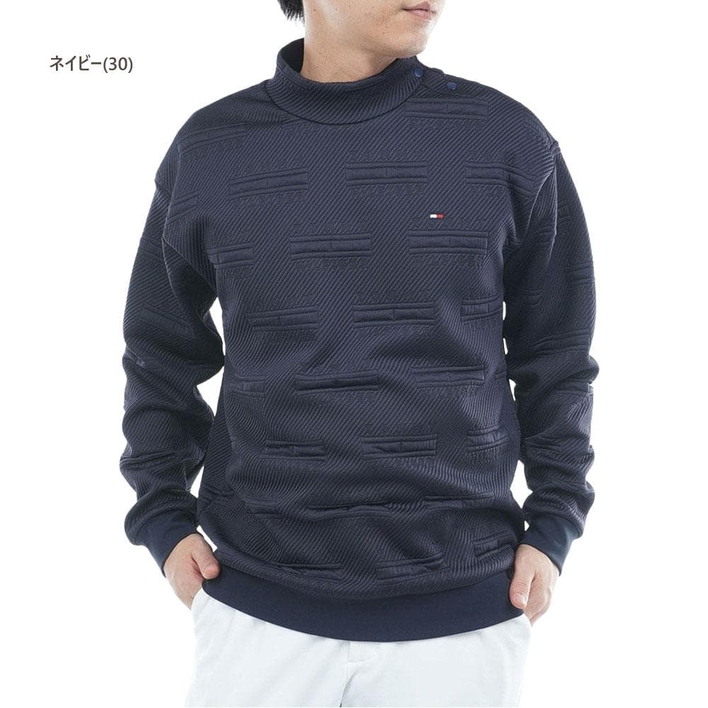 トミーヒルフィガー モックネックスウェット【L寸】ネイビー thma575