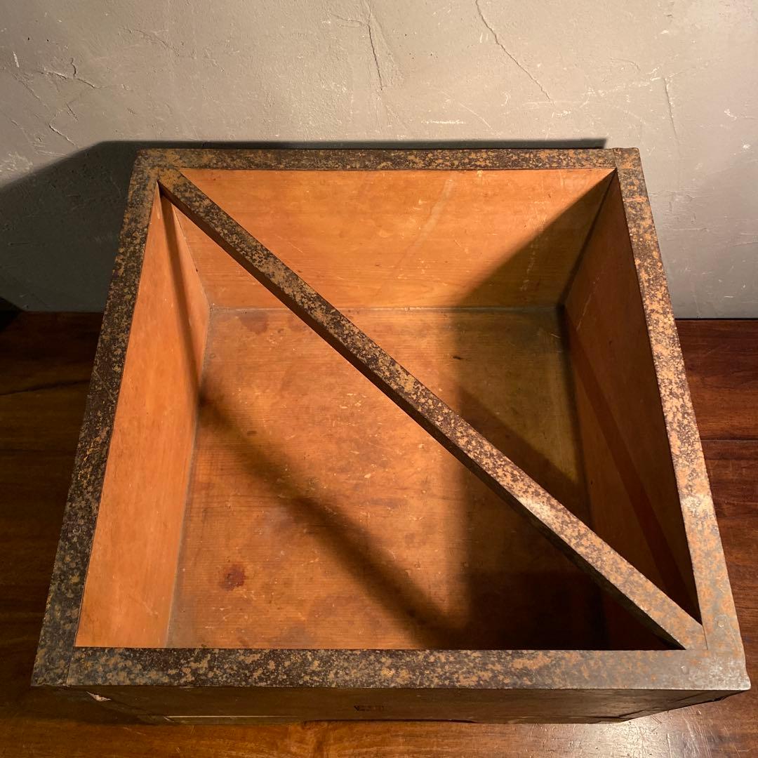 時代物 明治 大正 一斗枡 木箱 骨董品 古道具 すり切り棒 古民具