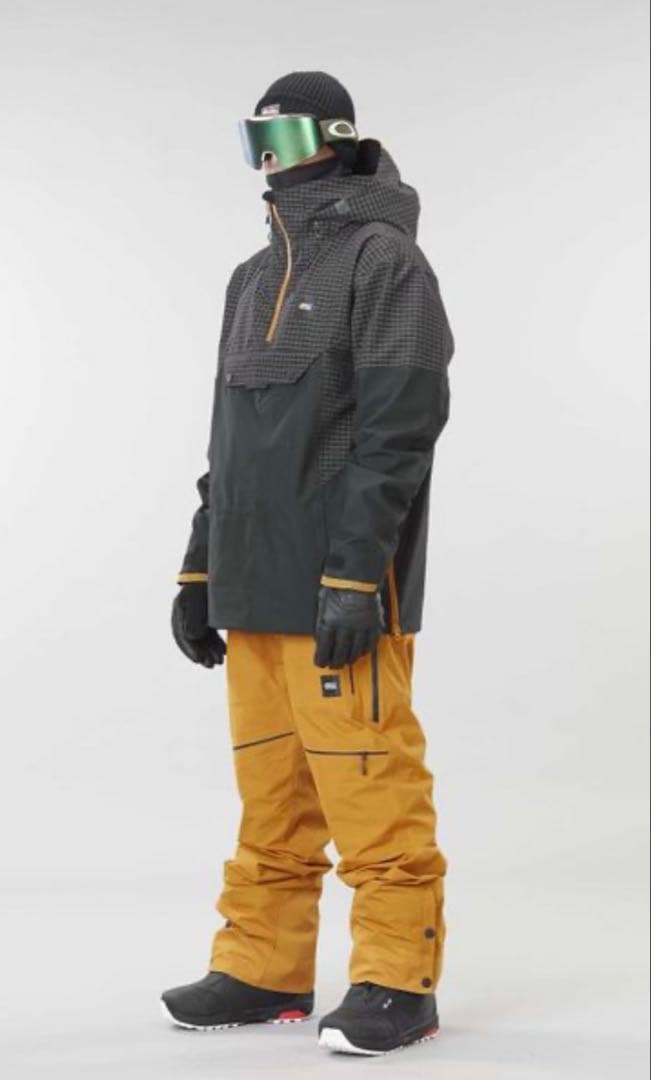PICTURE スノーボードウェア上下セットピクチャー　メンズ 黒 オレンジ