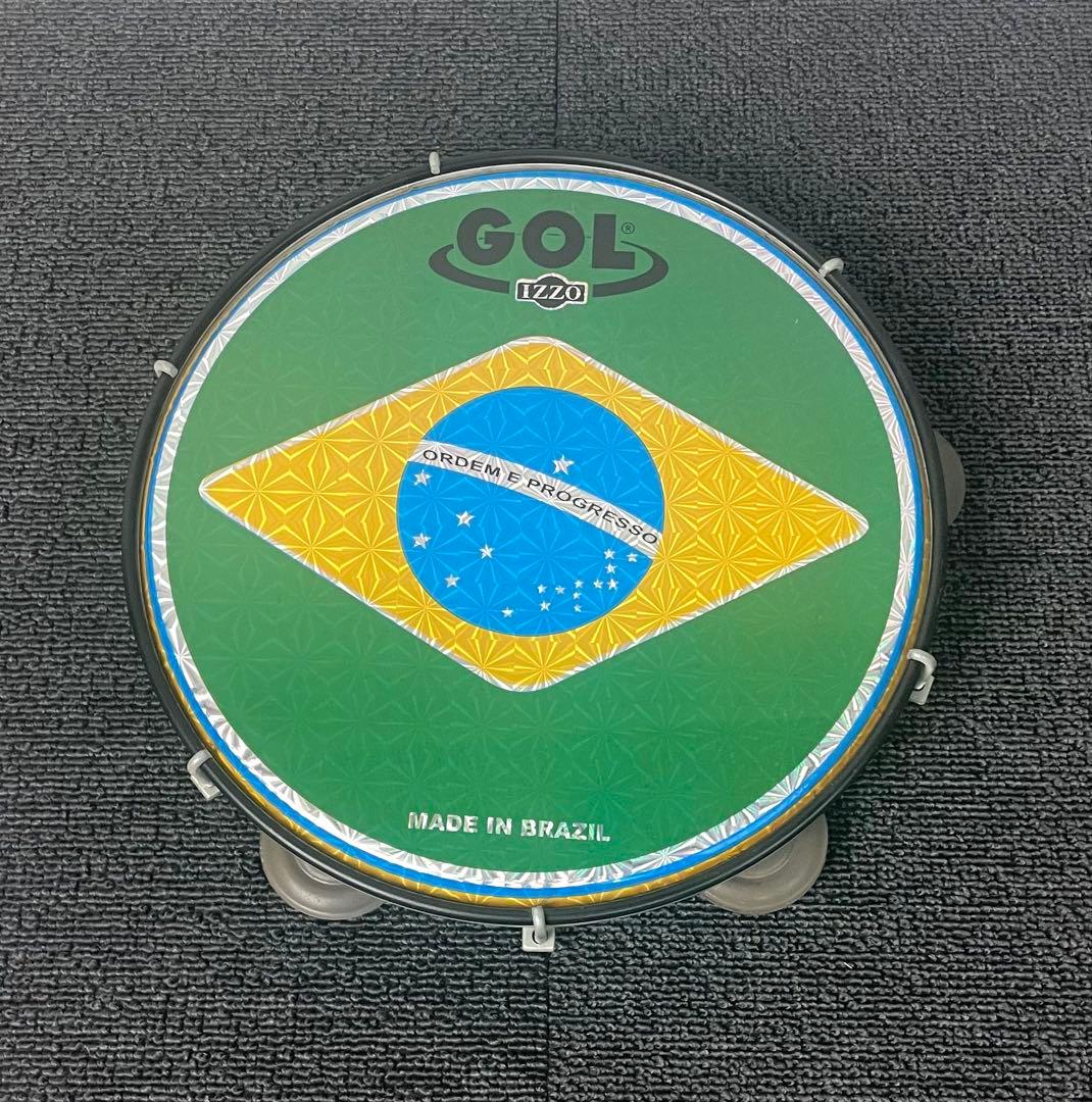●IZZO GOL パンデイロ 10インチ ブラジル製 国旗柄●