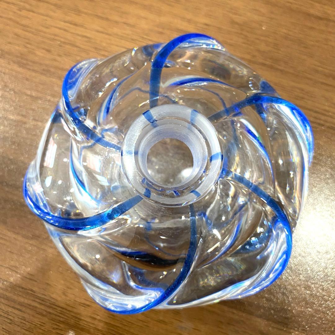 【香水瓶】ガラス香水ボトル　青　クリアガラス