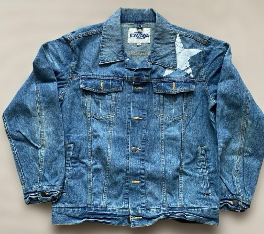 矢沢永吉 E.YAZAWA デニムジャケット ☆プリント　ジージャン