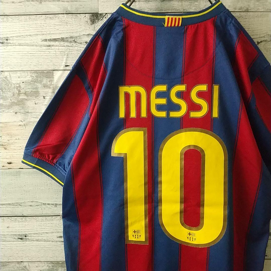 大人気☆ナイキ FCバルセロナ 刺繍 09/10 メッシ ユニフォーム M