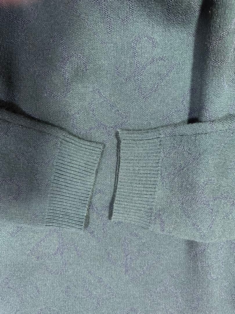 デサントゴルフ　クルーネックジャカードセーター　サイズo グリーン