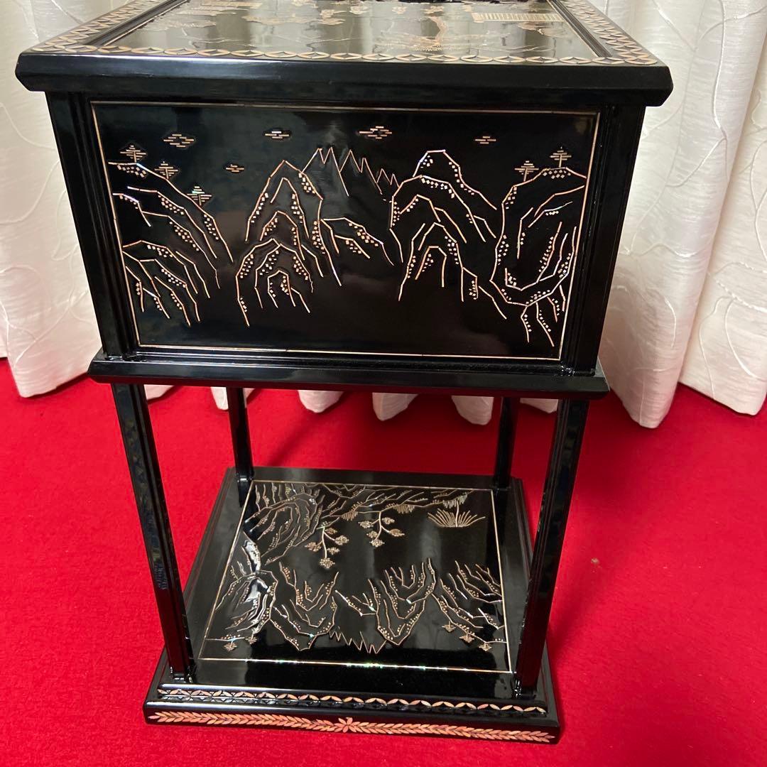 茶道具　螺鈿棚