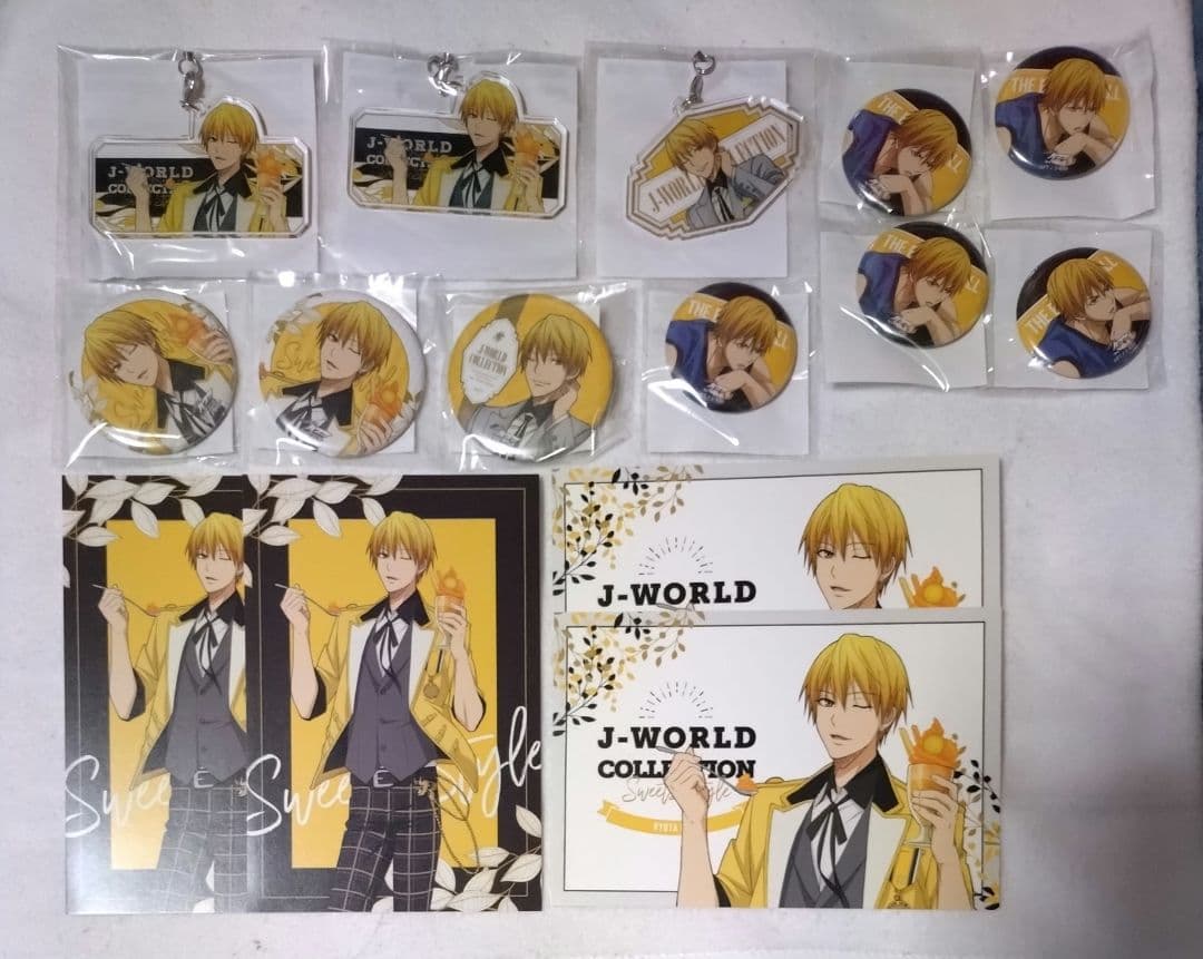 黒子のバスケ　黄瀬　j-world　缶バッジ　アクリルキーホルダー　ポストカード