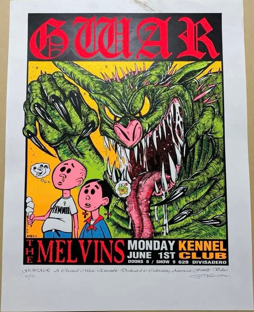 KOZIK GWAR MELVINS シルクスクリーンポスター