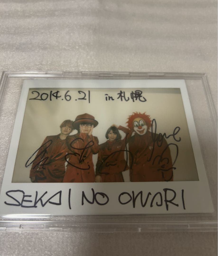SEKAI NO OWARI サイン入りチェキ 2014年