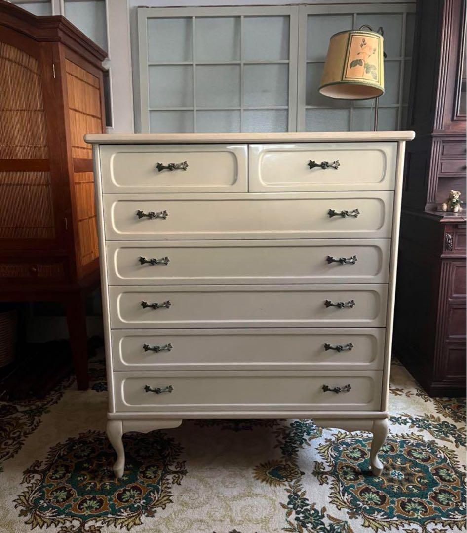 アンティーク　猫脚 チェスト 白家具 ロココ調 姫系 インテリア