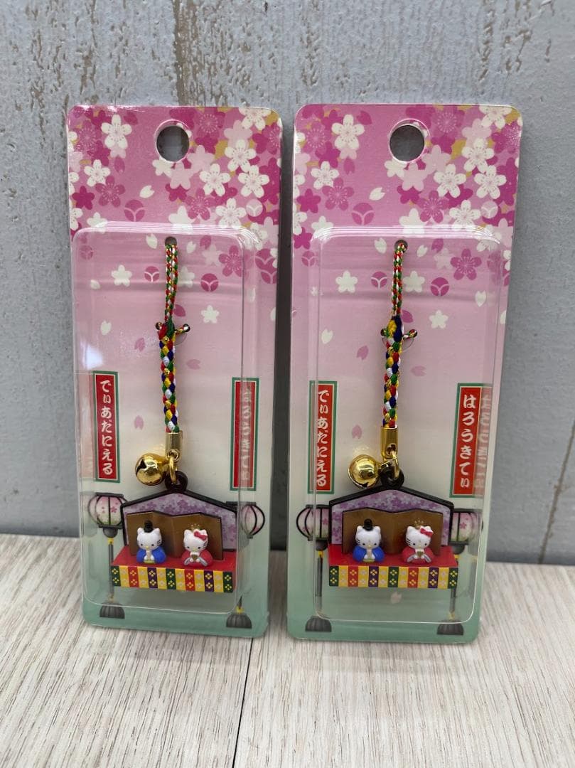 希少 当時物 ハローキティ ひなまつりセット ストラップ ビナ 8種×2 03年