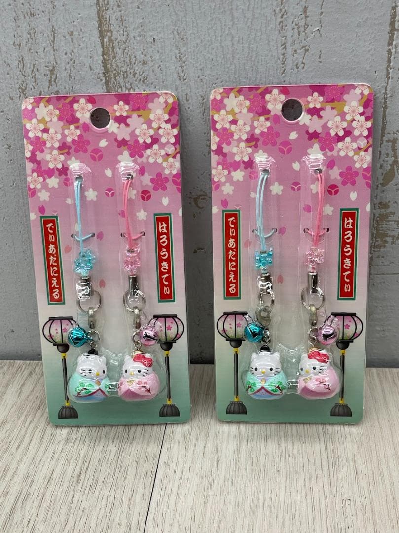 希少 当時物 ハローキティ ひなまつりセット ストラップ ビナ 8種×2 03年