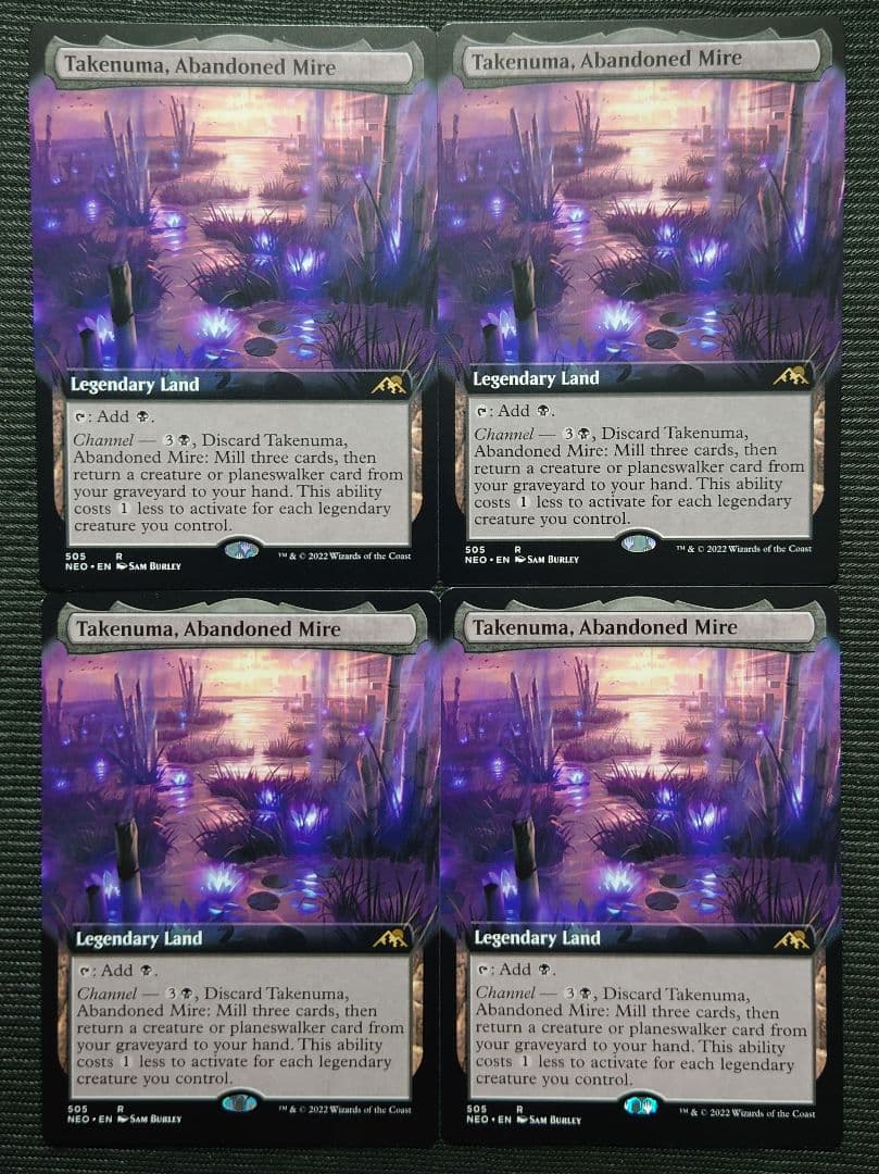 mtg  見捨てられたぬかるみ竹沼  英語版 フルアート 4枚セット neo