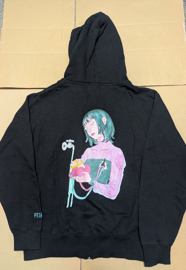 PEDRO 心のお洗濯ジップアップパーカー　Lサイズ