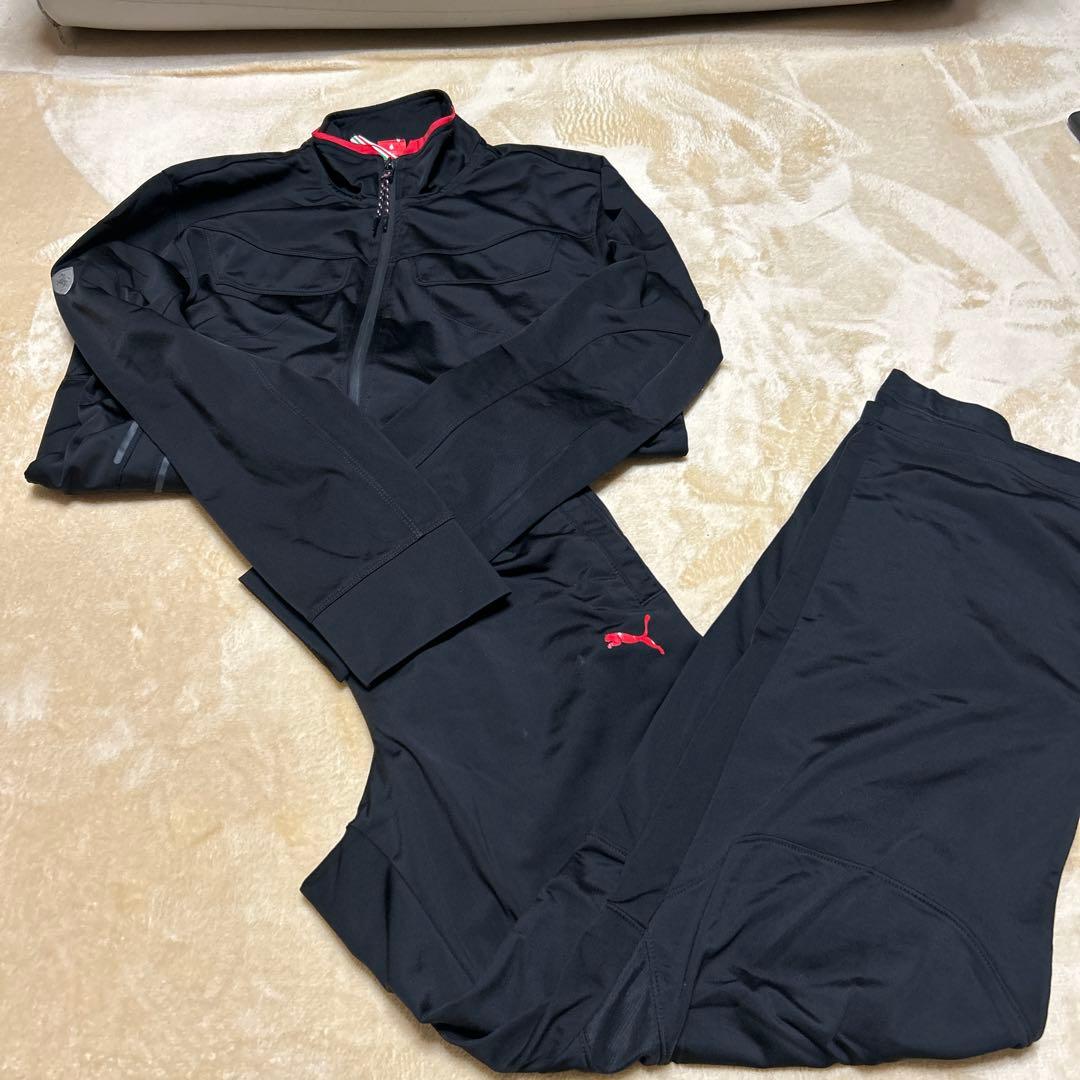PUMA × Ferrari セットアップ ジャージ 黒赤 M フェラーリ公式