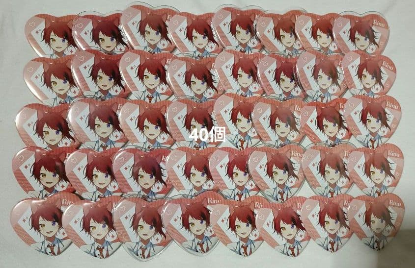 すとぷり　莉犬　缶バッチ　ハナミライ　7周年　ハートの缶バッチ