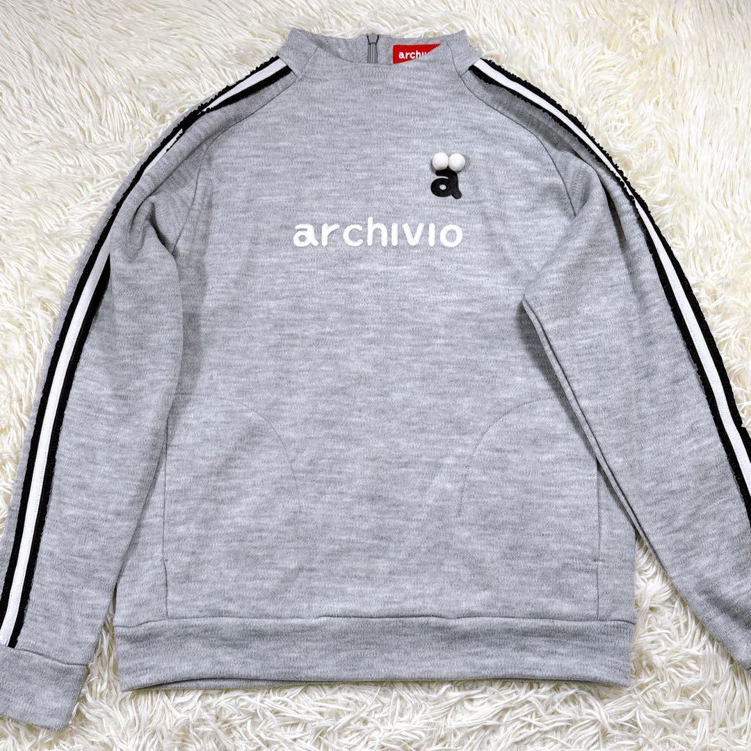 【レディース40⭐️大きめ】アルチビオ　ニットセーター　ハーフジップ モックネック