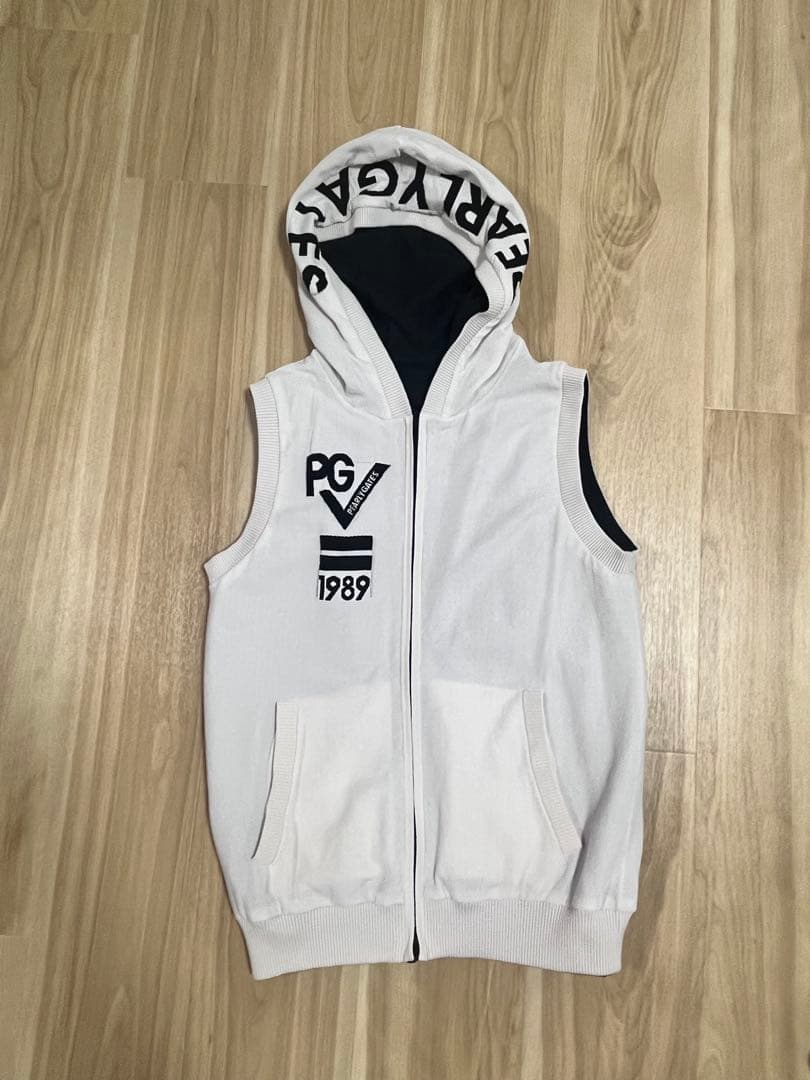 PG フード付きリバーシブルベスト 1989 ホワイト ブラック