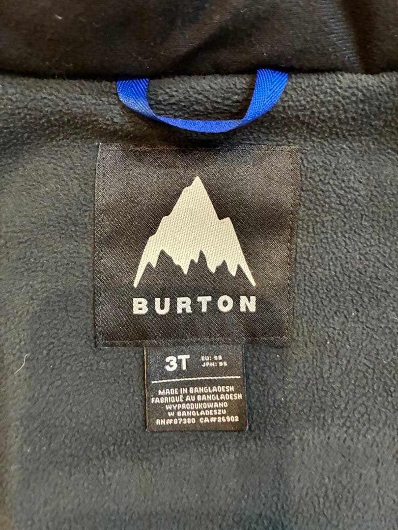 BURTON スノーボードウェア トドラー　3T 黒/青