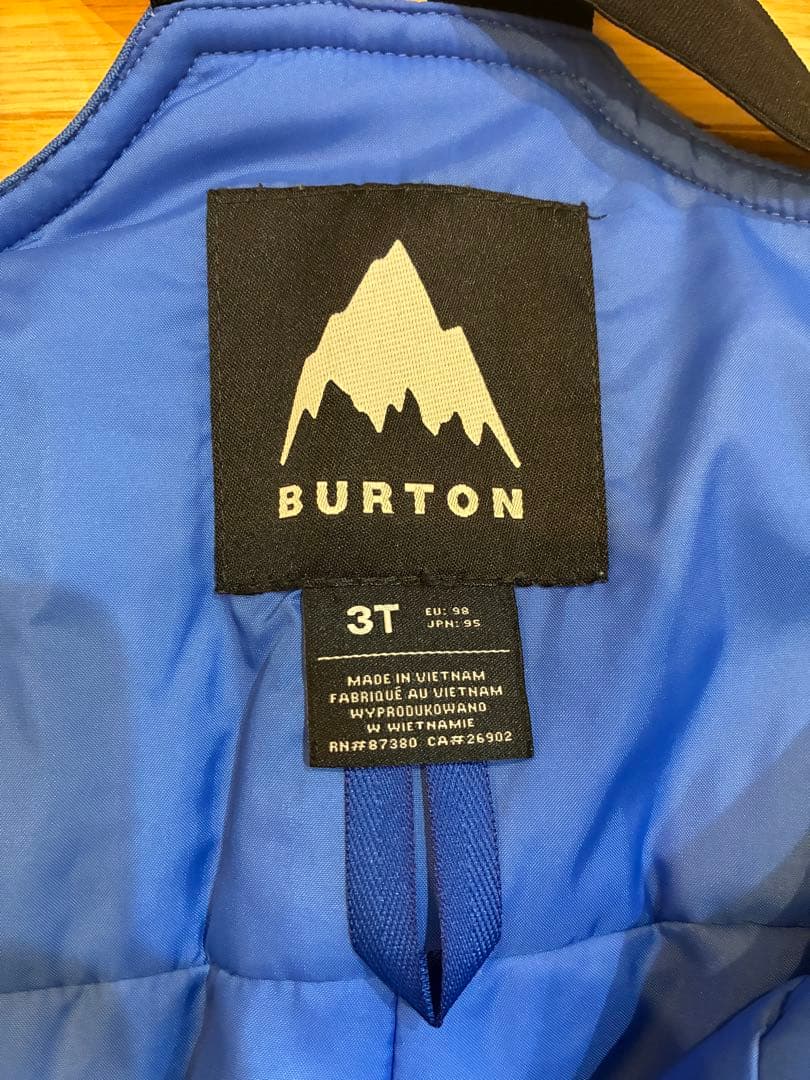 BURTON スノーボードウェア トドラー　3T 黒/青