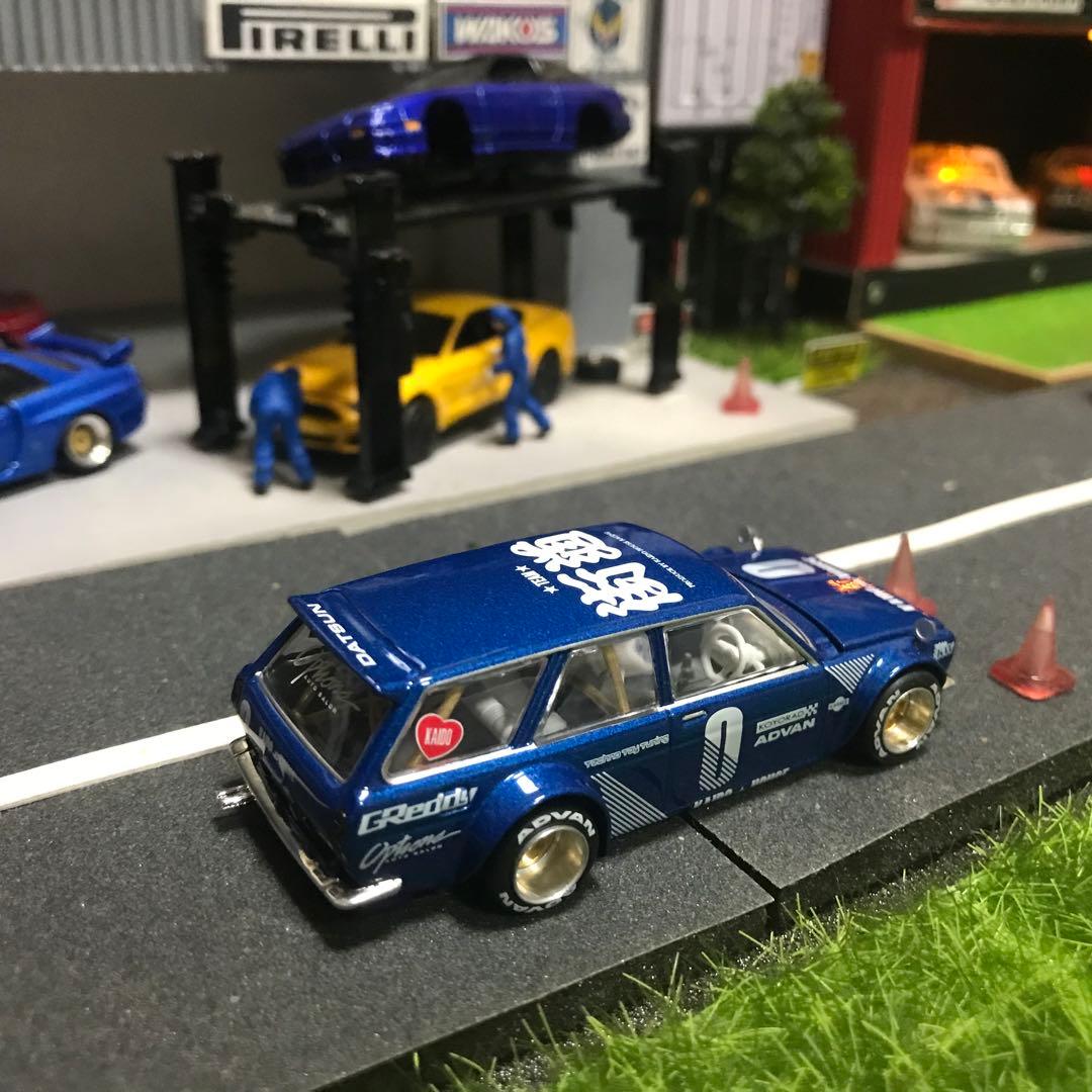miniGT ダットサンKAIDO 510ワゴン　ブルー　開封品