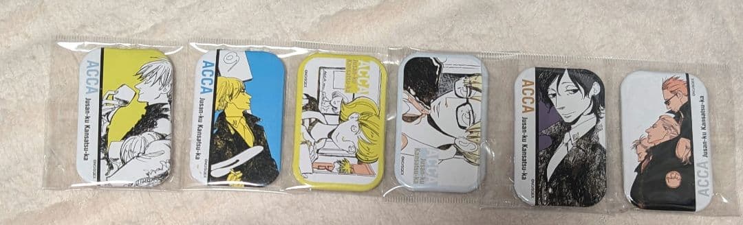 ACCA13区監察課 スクエア缶バッジ BADON カフェ ニーノ セット