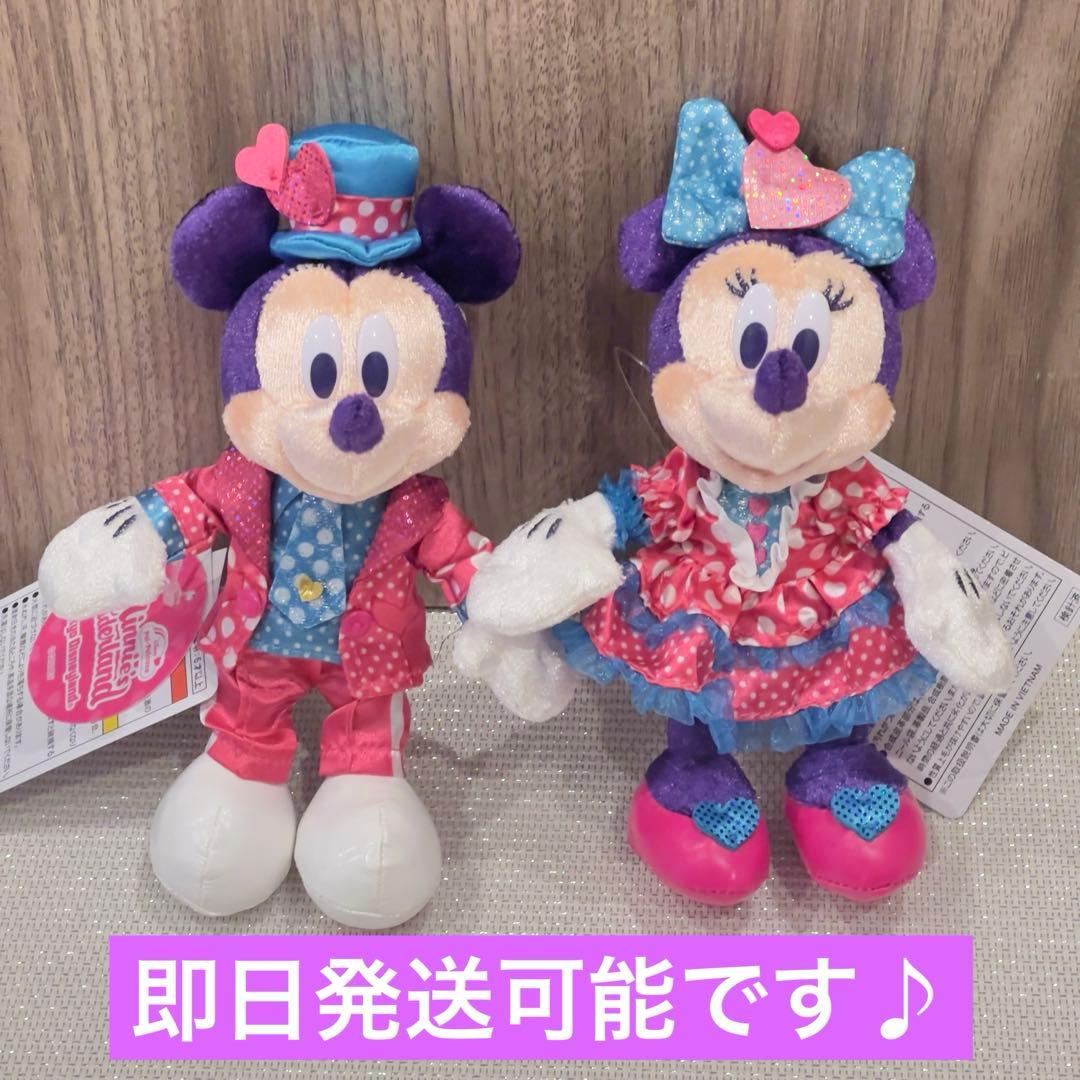 ミッキー　ミニー　パルパルーザ　ぬいぐるみバッジ2点セット