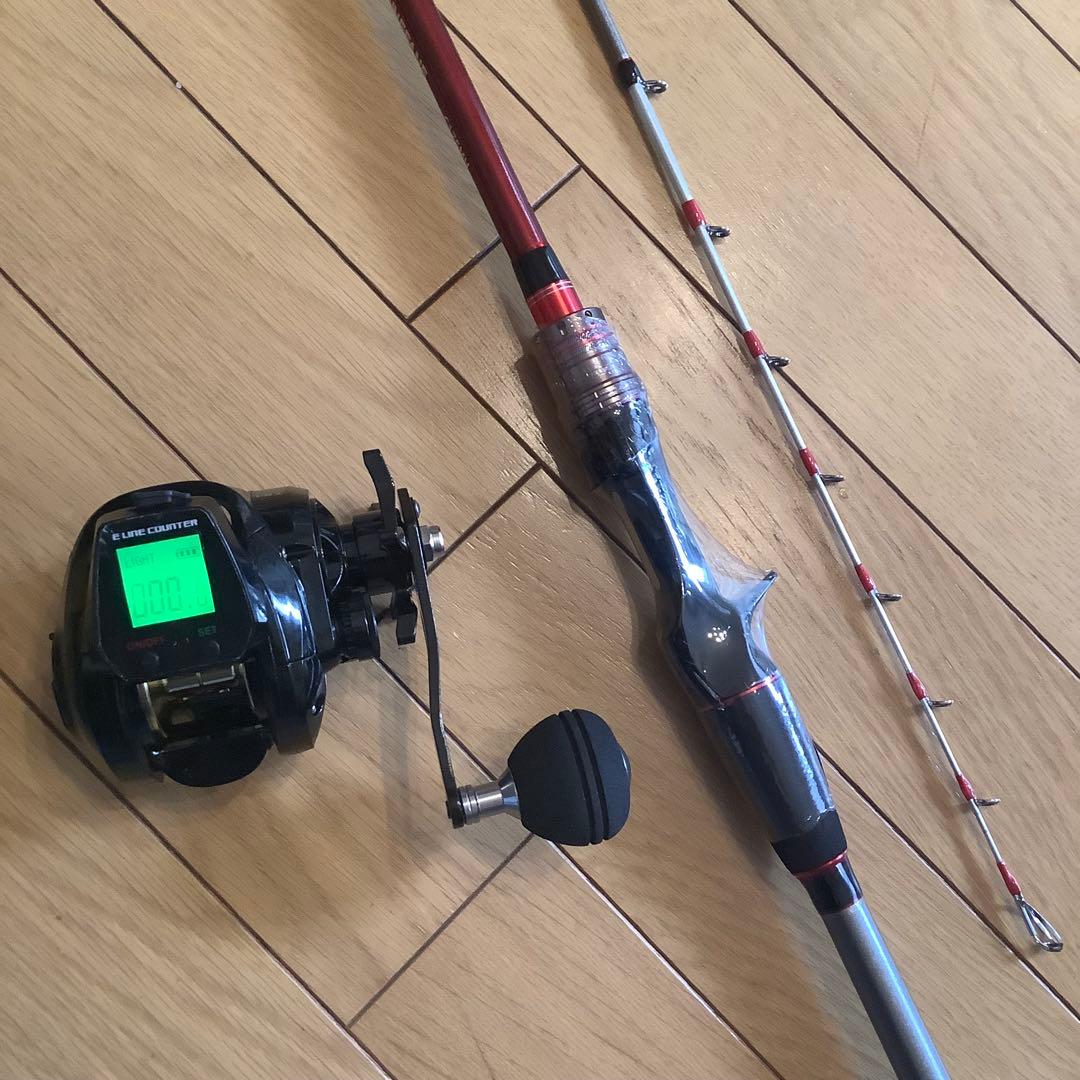青物　大物1.75m MAX300g2ピースロッド&カウンター付ベイトリール