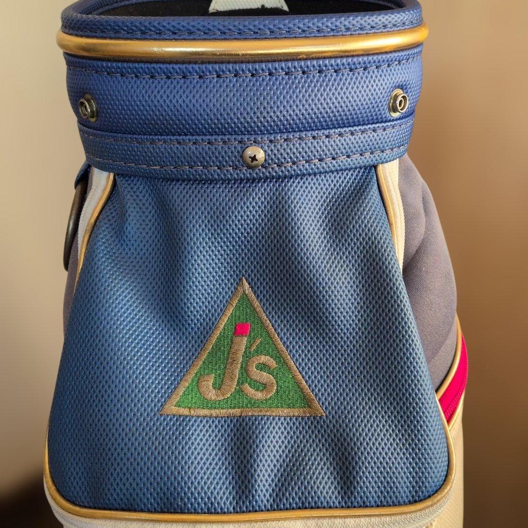 ※タバコ臭付着・黄ばみ色あせ汚れ切れ擦れ有りジャンボ尾崎プロ太陽 キャディバッグ