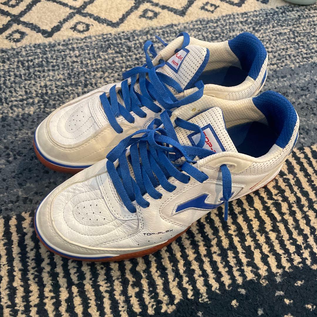 TOP-FLEX フットサルシューズ ホワイト/ブルー