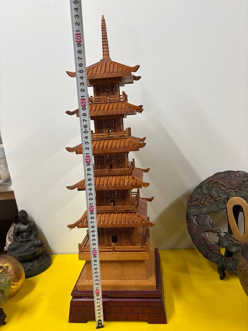 昭和レトロ五重の塔置物（木製）✨【新春お宝雑貨市】✨