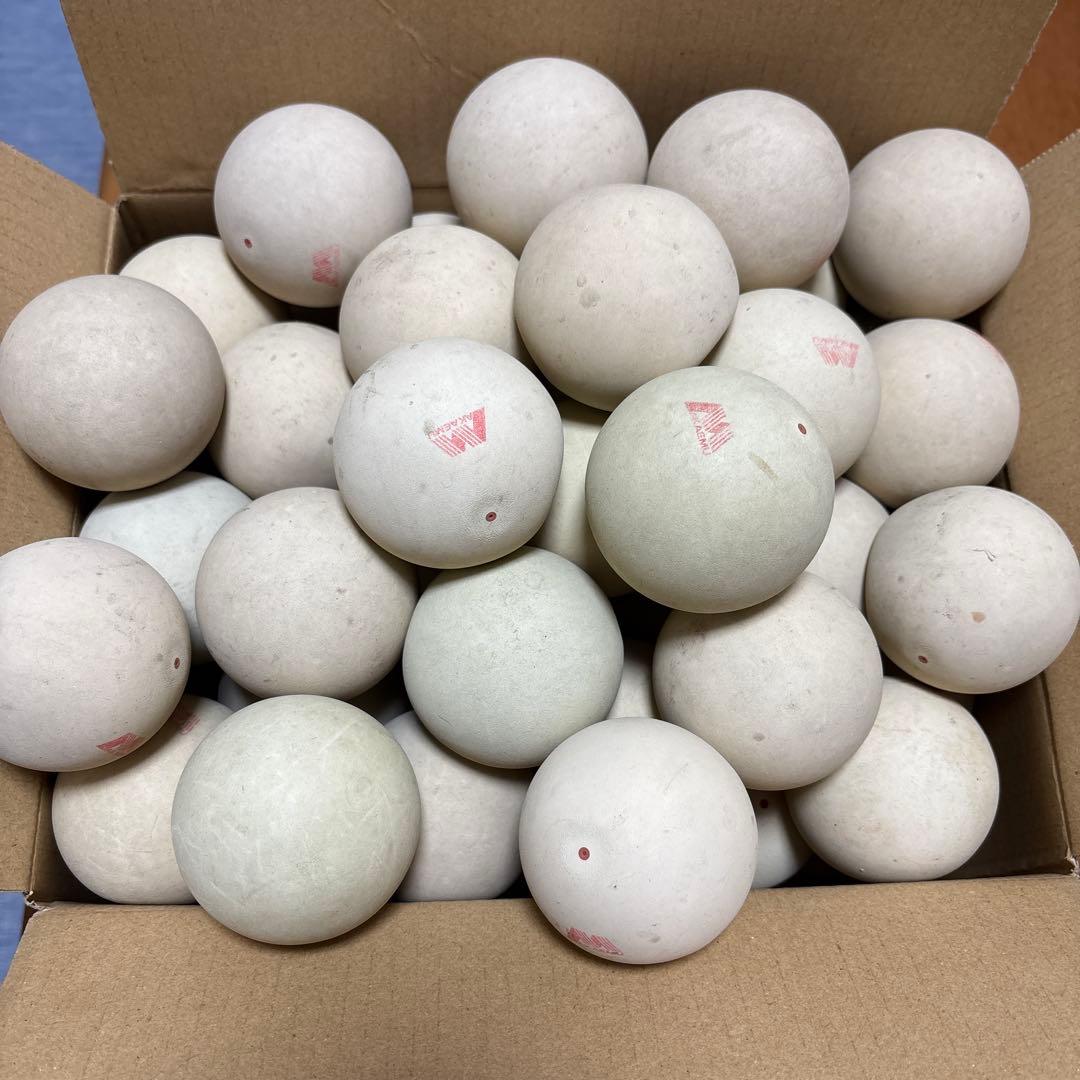 ソフトテニスボール　中古　公認球　アカエム　100球