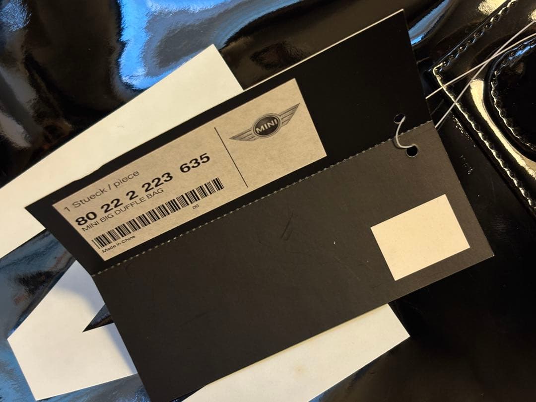 ミニクーパー/2way/ボストンバッグ/エナメル/ショルダー/ブラック/未使用