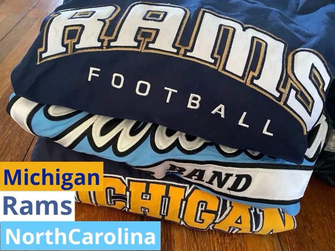 ▽Michigan ▽North Carolina ▽Rams 3点セット