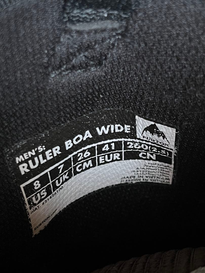 【美品】BURTON RULER BOA WIDE 26㎝