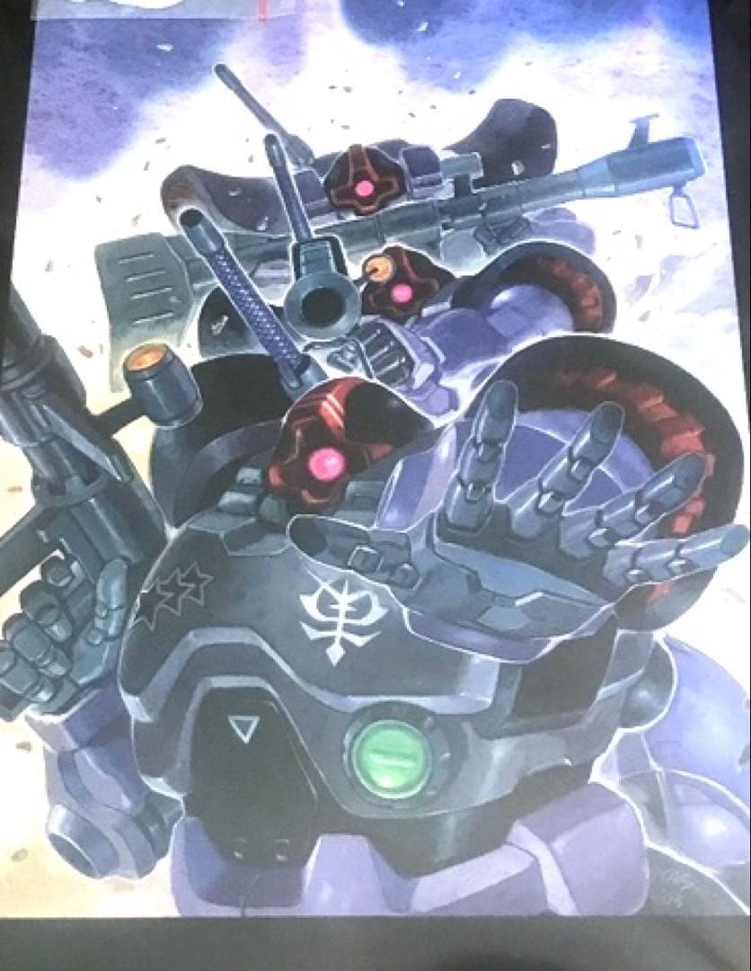 安彦良和　ガンダムthe origin 複製原画　黒い三連星　ドム