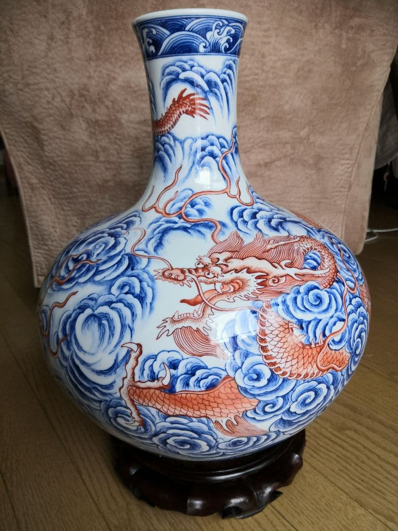 台湾　自然窯の大型花瓶