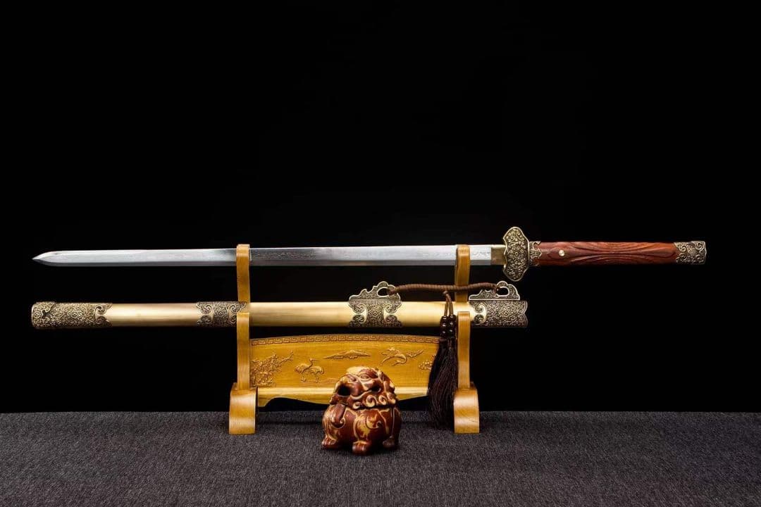 牡丹諸刃唐剣-古兵器 武具　刀装具　日本刀　模造刀 居合刀