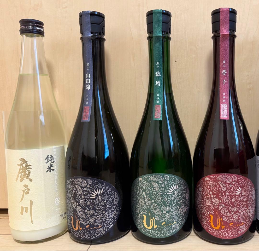日本酒　産土3本(七農醸2本、四農醸1本)・廣戸川4本セット