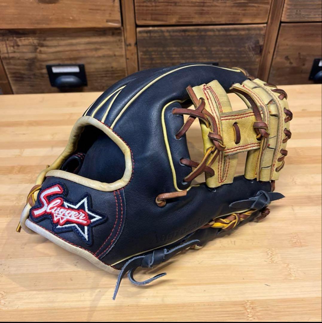 28日まで最終値下げ スラッガー/Slugger 軟式グローブ 黒/黄色