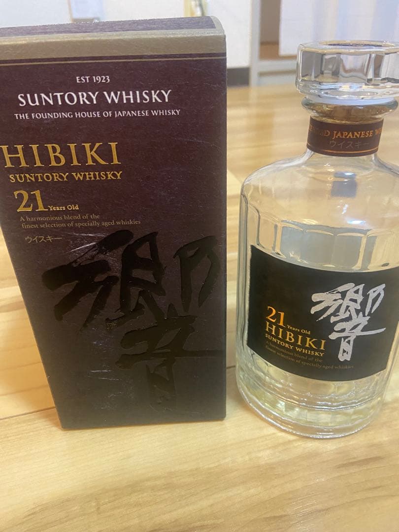 響21年 ウイスキー　空瓶未洗浄箱あり