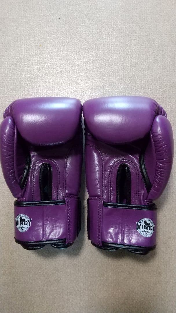 本革製WINDYボクシンググローブ10oz 紫パープル キックボクシング NNP