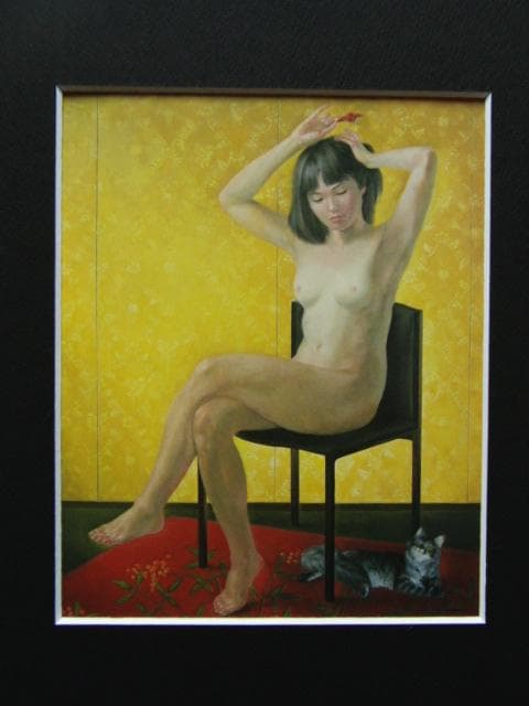 阪脇郁子、「樹」、希少な額装用画集より、新品高級額装付、状態良好