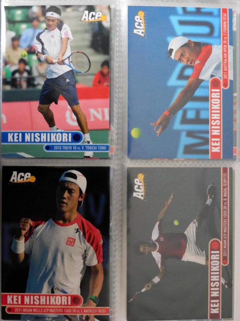 ACE 錦織圭 トレカ 31枚＋ 錦織圭/ジョコビッチ デュアルジャージ カード