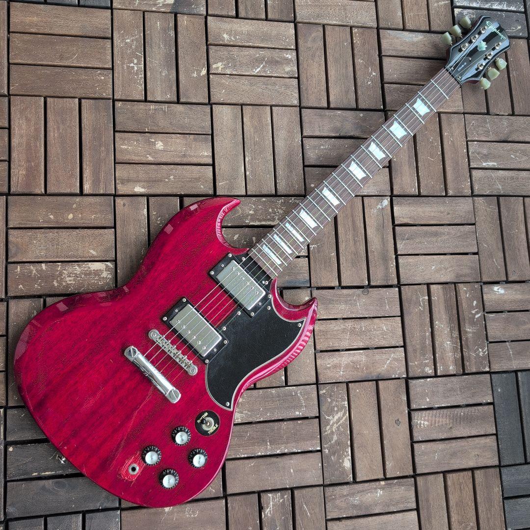 Epiphone エレキギターSG マホボディ cherryカラー
