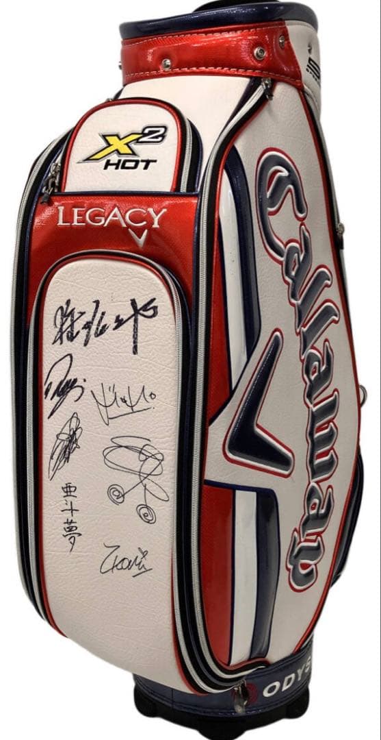 未使用！有名ゴルファー多数サイン入り！Callaway ツアーキャディーバッグ