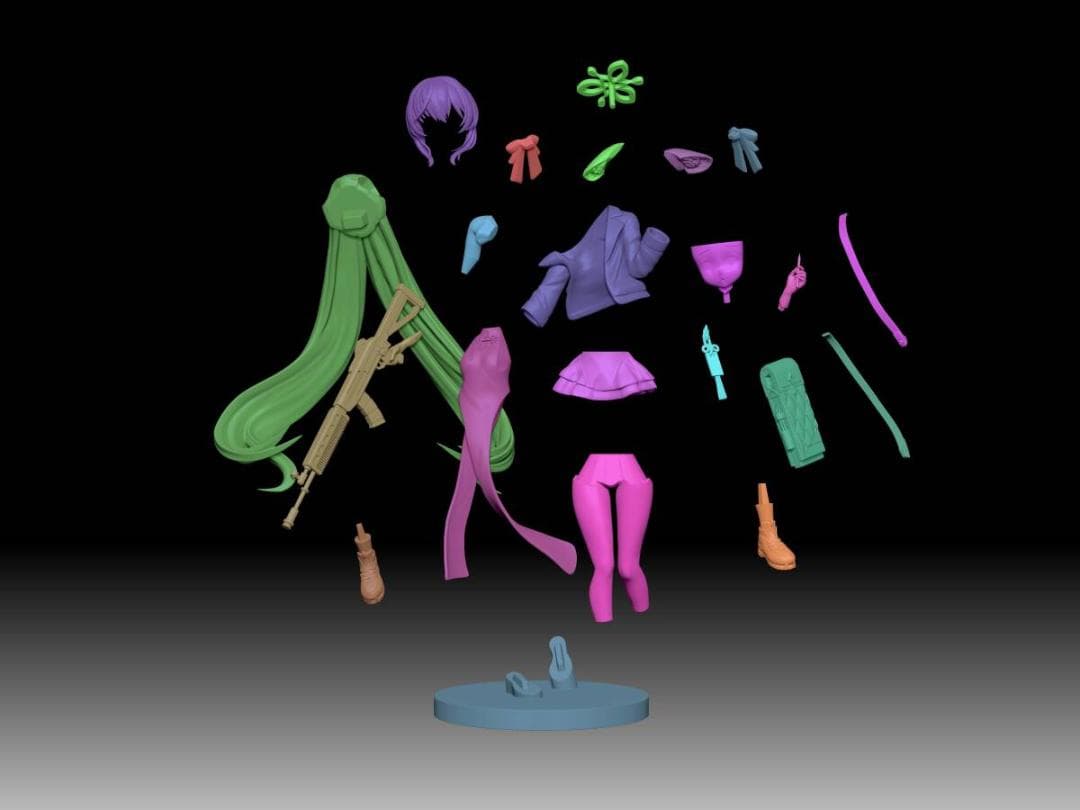 春原ココナ　ブルアカ　梅花園　25ｃｍ　未塗装未組立　ガレキ　ブルーアーカイブ